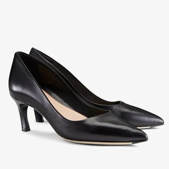 MM Lafleur Shoes - M.M.LaFleur The Lillian Pump in Black Kidskin Leather | 38 (7.5/8)